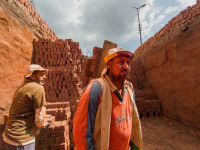 Egyptian Workers at Brick Yard, Al-Qanater Al-Khayreya