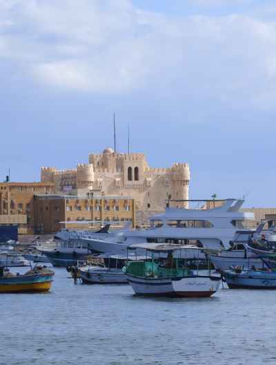 Citadel of Qaitbay from Alexandria Harbor, Bahri