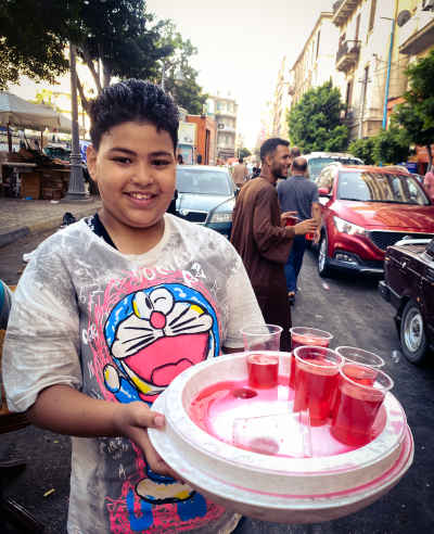 Boy Selling Sharbat Drinks, Al-Manshiya Alexandria