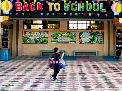 Egyptian Child Arriving at School, Alexandria