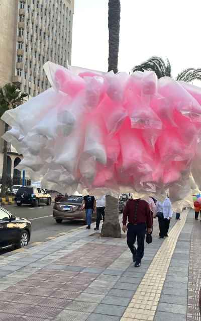 Cotton Candy Street Vendor, Al-Manshiya Alexandria