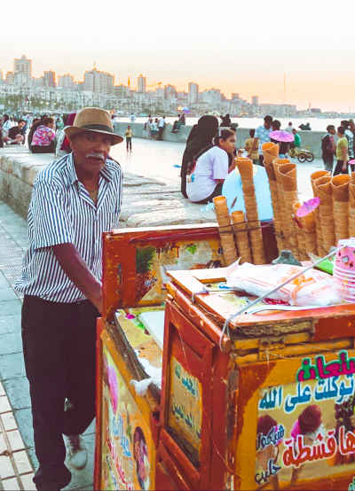 Ice Cream Street Vendor, Alexandria Corniche