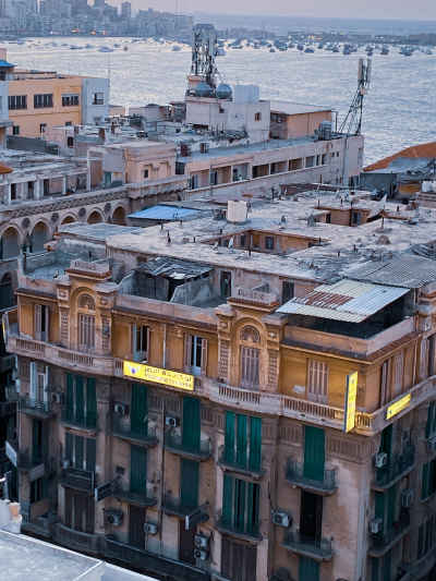 Historic Architecture Overlooking Alexandria Harbor, Raml Station