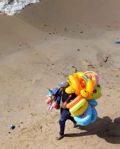 Inflatable Floats Vendor on Alexandria Beach
