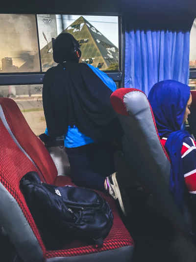 Egyptian Students on School Bus, Alexandria