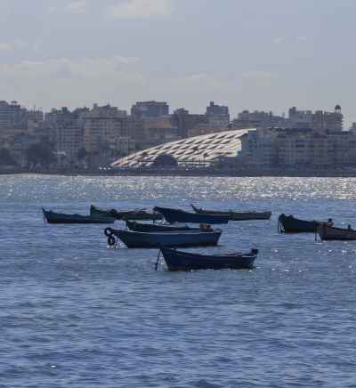 Bibliotheca Alexandrina on the Mediterranean Waterfront