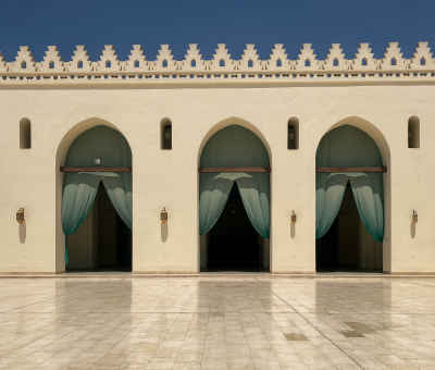 Al-Hakim Mosque Courtyard Arches, Al-Gamaleya Cairo