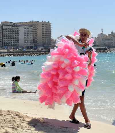 Cotton Candy Vendor on Marsa Matruh Beach