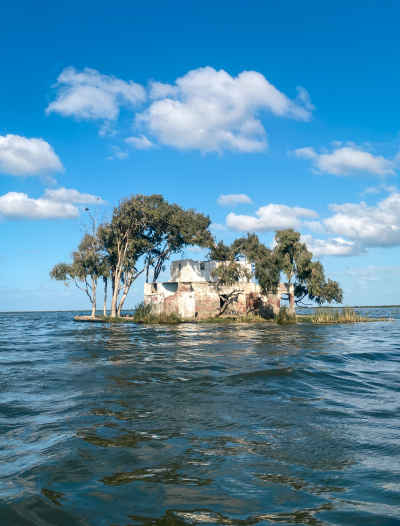 Abandoned Island Ruins on Lake, Kafr El Sheikh