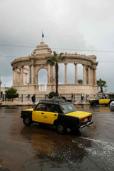 The Unknown Soldier Memorial in Rain-Washed Alexandria