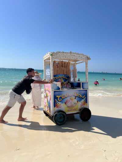 Ice Cream Cart Vendor on Marsa Matruh Beach