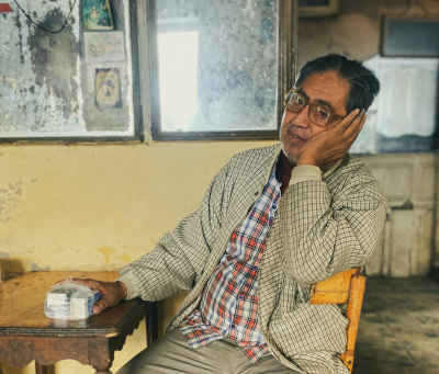 Elderly Egyptian Man Seated Indoors, Kom El Dekka Alexandria