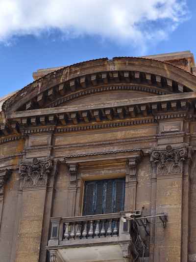Historic Building Facade on Fouad Street in Alexandria, Egypt