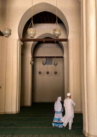 Worshippers Inside Al-Hakim Mosque, Cairo