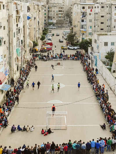 Bird's-Eye View of Al Falaki Football Tournament in Alexandria