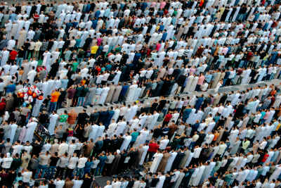 Aerial View of Eid al-Adha Prayer in Sheraton, Cairo