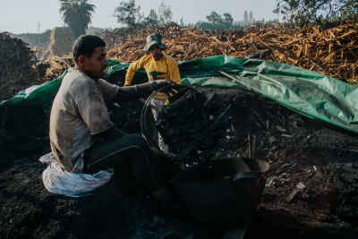 Charcoal Workers Handling Kiln Output, Bilbeis Sharqia
