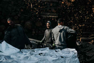 Charcoal Workers Handling Production, Bilbeis Sharqia