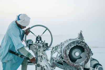 Quarry Worker Operating Stone Cutting Machine, Minya