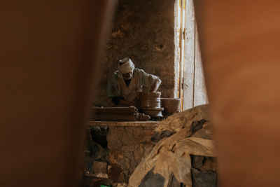 Potter Working at Wheel, Kom Oshim Fayoum Egypt