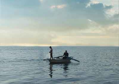 Two Fishermen in Small Boat on the Nile