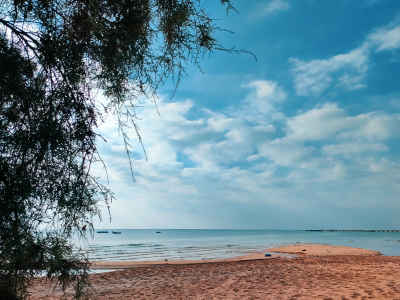 Sandy Beach at Ain Sokhna, Red Sea Coast Egypt