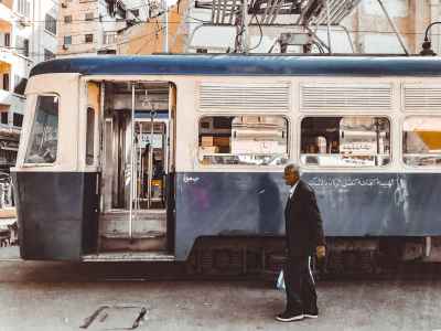 Alexandria Vintage Tram Street Scene, Raml Station