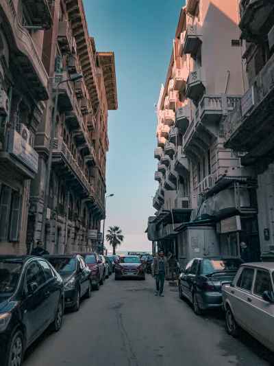 Street View Toward Mediterranean Sea, Raml Station Alexandria