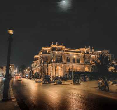 Historic Building at Night, Downtown Cairo