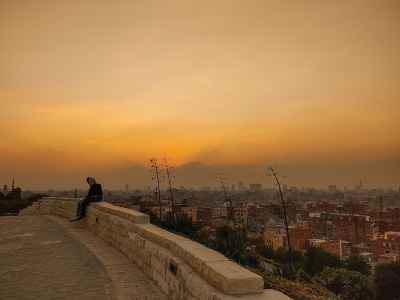 Cairo Cityscape at Sunset from Al-Azhar Park