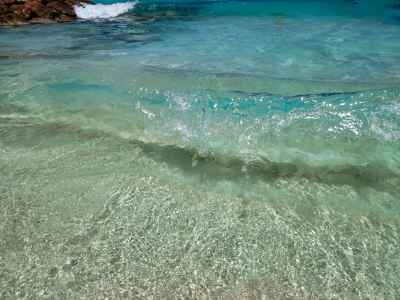 Clear Wave Breaking on Al-Abyad Beach, Marsa Matruh