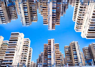 Alexandria Residential Tower Blocks Low-Angle View