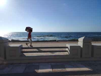 Fresca Seller Walking Alexandria Public Beach