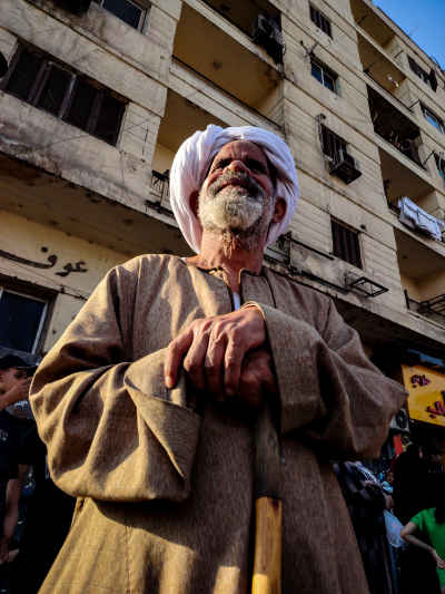 Egyptian Elder at Islamic New Year Sufi Procession Cairo