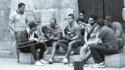 Street Musicians Rehearsing on Al-Muizz Street Cairo
