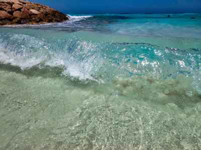 Clear Wave Breaking at Al Abyad Beach, Marsa Matruh