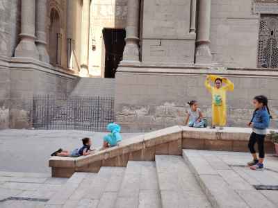 Children Playing at Sultan Hassan and Rifai Mosques Cairo