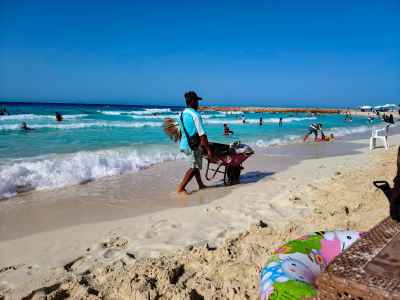 Grilled Corn Street Vendor, Al-Abyad Beach, Marsa Matruh