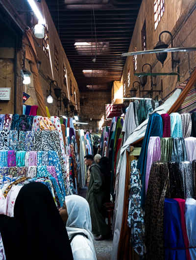 Al-Ghuriya Fabric Market Narrow Alley, Cairo