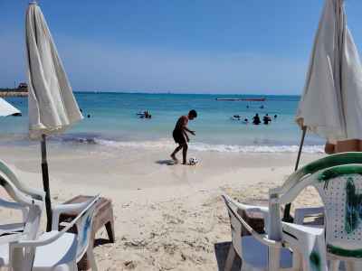 Beach Sunshades and Swimmers, Marsa Matruh