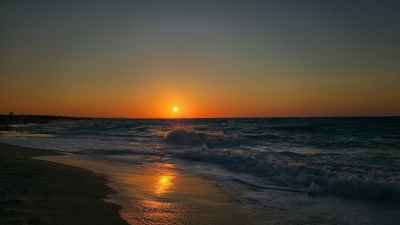 Mediterranean Sunset Over North Coast Beach, Marsa Matruh