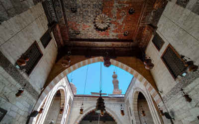 Sultan Barsbay Mosque Interior Courtyard Arch Cairo