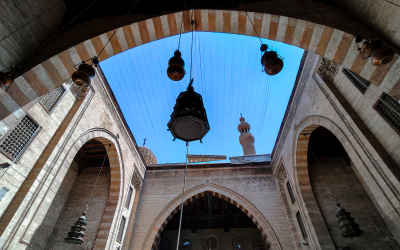 Open Courtyard and Minaret, Mosque of Sultan Barsbay Cairo