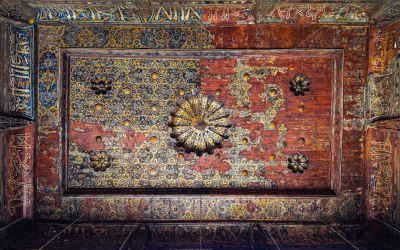 Mamluk Painted Ceiling, Mosque of Sultan Barsbay Cairo