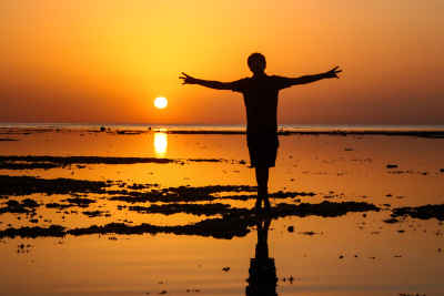 Sunrise Silhouette on Al-Quseir Beach, Red Sea Egypt