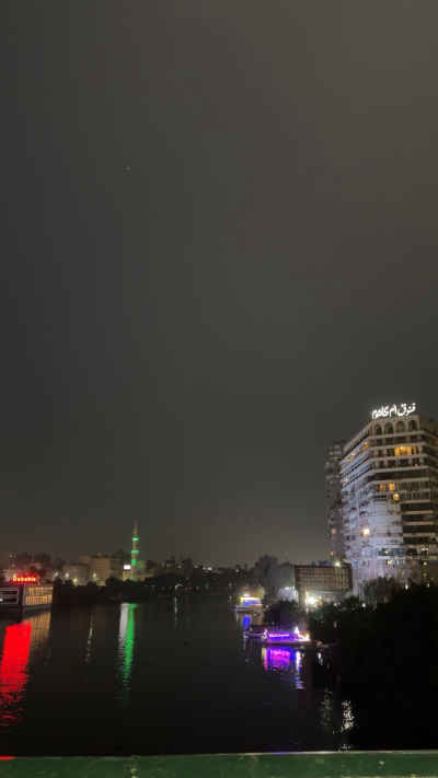 Nile River Night View, Zamalek Cairo