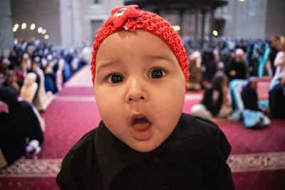 Child During Eid Prayer at Sultan Hassan Mosque
