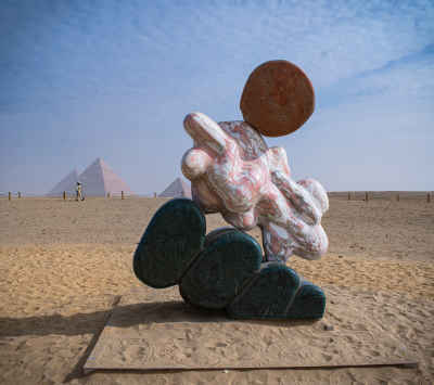 Blob Sculpture at Giza Pyramids, Forever Is Now