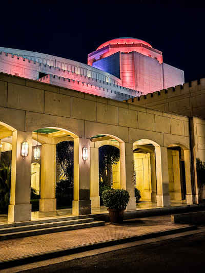 Cairo Opera House Exterior at Night, Gezira