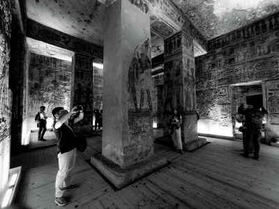 Tourists Inside Abu Simbel Temple Interior Aswan